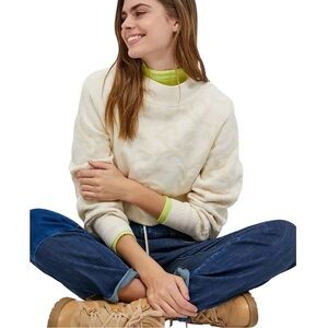 ANTHROPOLOGIE Nina Velvet Sweater Sz. Small P Ivory Textured Knit